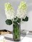 Spring Tabletop Decor – 2Pcs White & Light Green Silk Hydrangea Artificial Flowers, 31.5” Lifelike Faux Panicled Hydrangeas for Tall Vase, Table Centerpieces, Bouquets, Home Dec